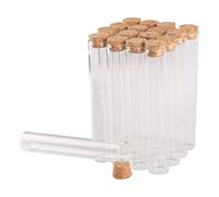KERREY 5 pièces 60 ML Tubes à essai avec Bouchon en liège 25 * 150mm Tubes en Verre Terrarium Pots à épices Bouteilles flacons for Accessoire de Laboratoire Artisanal