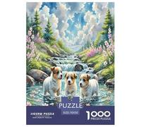Kerry Blue Terrier Puzzle 1000 Pieces Cadeau Unique Animaux fidèles Jeu Éducatif Défi Jouet À De Qualité Supérieure Peinture Art pour Adultes Et Enfants À Partir De 12 Ans 70x50cm/1000pcs