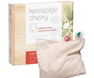Kersepitje® Classic Ecru - Coussin carré en noyaux de cerises - Le Seul Original - 27x27cm