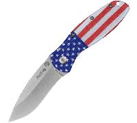 Kershaw BLUR - ALUM USA FLAG/SW Assisted 14C28N, Aluminum, Linerlock K-1670USA