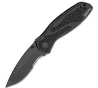 KERSHAW Ken Onion BLUR Couteau Pliant Assisté avec Brise-Glace - BLK/BLK, Lame Combo K-1670GBBLKST
