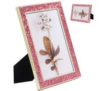 Kersiki Lot de 2 cadres photo dorés pour photos de 12,7 x 17,8 cm, affichage photo en métal pailleté pour bureau ou mur, table, comptoir, étagère (or rose, 12,7 x 17,8 cm)