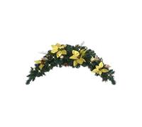 Kerstboog met LED-lampjes 90 cm PVC groen320978