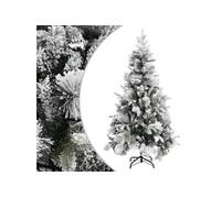 Kerstboom met dennenappels en sneeuw 225 cm PVC en PE340532