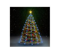 vidaXL Guirlande Lumineuse d'Arbre de Noël Lumière de Décoration de Noël Ornement de Noël Jardin Extérieur Cour 180 LED Bleu 180 cm Bleu