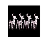vidaXL Kerstrendieren 4 st 160 LED's acryl warmwit3154252 Warm white G