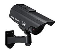 Kerta Caméra de simulation solaire, caméra virtuelle de sécurité CCTV extérieure étanche simulation infrarouge LED flash