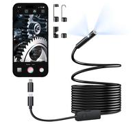 KERUI caméra endoscopique à objectif simple/double pour iPhone iPad IOS et Android type-c lumière LED IP67 caméra d'inspection industrielle d'endoscope Objectif unique