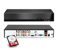 KERUI Magnetoscope DVR Aves 2TB Disque Dur 8CH 1080P H.265+ Full HD 6-en-1 Hybride XVI AHD TVI CVBS CVI IP pour Camera Exterieure, Enregistreur Numérique de Vidéosurveillance Surveillance 24/7