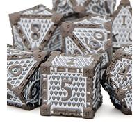 KERWELLSI D&D Jeu de dés RPG polyédriques en métal - D20, D12, D10, D8, D6, D4