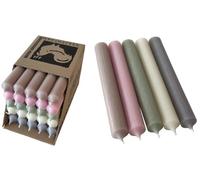 Kerzenfarm Lot de 25 bougies à tige colorées en forme de coq - Qualité supérieure - Fabriqué en Allemagne - Diamètre : 22 mm - Longueur : 18 cm - Bougies colorées dans la masse - Bougies à tige de
