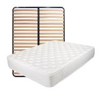 KERZO - Pack Matelas ressorts ensachés + AltoLattes 140x190cm -