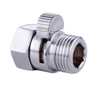 KES Valves d'aiguillage Douche Tête Robinet d'arrêt en Laiton avec Poignée en Métal Poli, K1140B-CH
