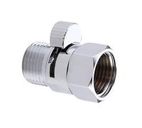KES Vanne de contrôle du débit d'eau en laiton Vanne d'arrêt Régulateur de valve de pommeau de douche pour pommeau de douche et douche à main Chrome, K1140B-CH