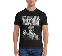 KESATUOT Blinders-Movie Series Peaky T-shirts en coton cool graphique pour homme col rond manches courtes, Z-19, S