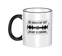 KESATUOT Cute Blinders-Movie Series Peaky Tasse à café en céramique avec poignée pour enfants et adultes 325 ml pour homme et femme