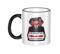 KESATUOT Cute Blinders-Movie Series Peaky Tasse à café en céramique avec poignée pour enfants et adultes 325 ml pour homme et femme