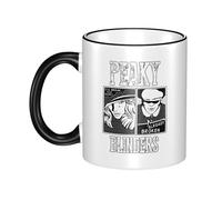 KESATUOT Cute Blinders-Movie Series Peaky Tasse à café en céramique avec poignée pour enfants et adultes 325 ml pour homme et femme