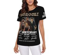 KESATUOT Eastwood Acteur Clint Chemise imprimée graphique coloré T-shirt col rond à manches courtes pour femme, Z-9, M