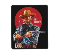 KESATUOT Eastwood Tapis de souris Actor Clint pour bureau et jeu, couverture complète, imprimé, coutures sur les bords de précision, antidérapant et résistant à l'usure, multicolore, 25,4 x 30,5 cm