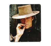 KESATUOT Eastwood Tapis de souris Actor Clint pour bureau et jeu, couverture complète, imprimé, coutures sur les bords de précision, antidérapant et résistant à l'usure, multicolore, 17,8 x 21,8 cm