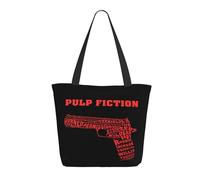 KESATUOT Sac fourre-tout coloré avec fermeture éclair pour femme Fictions Movie Pulp Tote Bag Sac à main pour le shopping, les voyages, le travail, Z-8, Taille unique