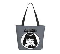 KESATUOT Sac fourre-tout coloré avec fermeture éclair pour femme Fictions Movie Pulp Tote Bag Sac à main pour le shopping, les voyages, le travail, Z-15, Taille unique