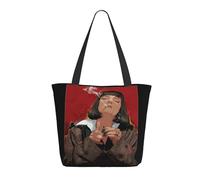 KESATUOT Sac fourre-tout coloré avec fermeture éclair pour femme Fictions Movie Pulp Tote Bag Sac à main pour le shopping, les voyages, le travail, Z-23, Taille unique