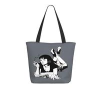 KESATUOT Sac fourre-tout coloré avec fermeture éclair pour femme Fictions Movie Pulp Tote Bag Sac à main pour le shopping, les voyages, le travail, Z-14, Taille unique