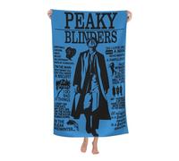 KESATUOT Serviette de plage Blinders-Movie Series Peaky Serviettes de bain en fibre superfine mignonnes personnalisées pour femmes hommes piscine natation
