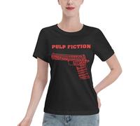 KESATUOT T-shirt à manches courtes pour femme Fictions Movie Pulp - Col rond - Manches courtes - Pour l'été, Z-11, XL