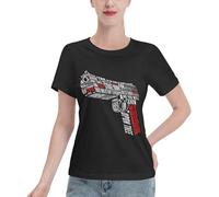 KESATUOT T-shirt à manches courtes pour femme Fictions Movie Pulp - Col rond - Manches courtes - Pour l'été, Z-5, XL