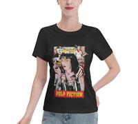 KESATUOT T-shirt à manches courtes pour femme Fictions Movie Pulp - Col rond - Manches courtes - Pour l'été, Z-31, XL