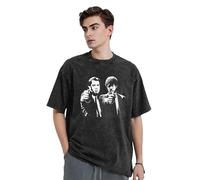 KESATUOT T-shirt d'été unisexe Fictions Movie Pulp vintage en coton délavé à col rond et manches courtes pour homme et femme, Z-10, XL