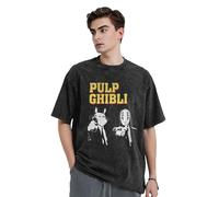 KESATUOT T-shirt d'été unisexe Fictions Movie Pulp vintage en coton délavé à col rond et manches courtes pour homme et femme, Z-29, XL