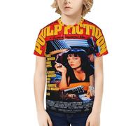 KESATUOT T-shirt unisexe à manches courtes pour adolescents Fictions Movie Pulp Tees graphiques pour garçons filles adolescents adolescents, Z-2, M