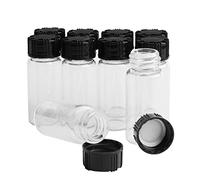 Kesell Lot de 10 fioles en verre avec bouchons à vis - Petit flacon pour huile essentielle, échantillons - Flacon transparent avec couvercles - Récipient en borosilicate - Flacon de parfum pour voyage