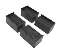 keshow 4 Pièces Pieds de Rehausseur de Meubles Tapis de Jambe Rectangulaire canapé Rectangulaire rehaussé en Caoutchouc Pied de Lit Armoire Coussinets de Pied Pieds de Table Noir élargi 3 Pouces pour