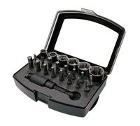 KESI Tool Jeu de douilles à choc 3/8" avec adaptateur pivotant, 40 en 1, SAE (1/4" - 9/16") et métrique (6 mm - 14 mm) et douille E (E8 - E18) et boulon dénudé, embouts à impact zone de torsion, acier