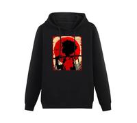 KESIHANXIANGUO Samurai Sunset Mugen Samurai Champloo Unisex Hooded Printed Pullover Hoodies Mens Black Sweatshirts XL