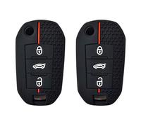 Kesiku 1 Pièces Coque Clé Voiture pour Peugeot 206 207 208 301 307 308 406 407 408 508 607 Expert, Citroen C1 C2 C3 C4 C5 C6 C8 DS3 DS4 DS5 Picasso Xsara Berlingo, Protection Coque Clef Citroen - Noir
