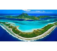 KESIMO Bora Bora, Iles sous Le Vent, Polynésie Française, Puzzle 1000 Pièces Puzzles pour Adultes Et Enfant 50 * 70cm