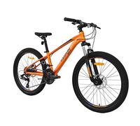 Keskin HT MTB1 VTT pour Enfant 24" - 21 Vitesses, pneus 2,35", Freins à Disque, Cadre en Aluminium, Orange