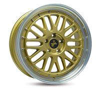 Keskin KT22 8.5JX19 5/100 ET30 57.1 Gold Lip Polish Jante en aluminium