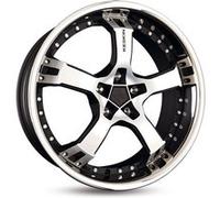KESKIN WHEELS KT10 HUMERUS matt black front polish steel lip 9.5Jx18 5x100 ET25