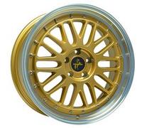 Keskin KT22 8.5JX19 5/100 ET30 57.1 Gold Lip Polish Jante en aluminium