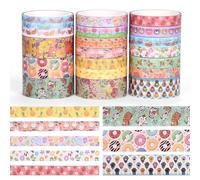Kesote 18 Rouleaux Washi Tape, Masking Tape, Scotch Decoratif, Ruban Adhésif Décoratif, Scotch Scrapbooking, 6 * 15 mm + 12 * 7.5 mm