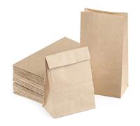 Kesote 50 Petites Sacs en Papier Marron Mini Sachets Cadeau Pochettes Sachets 9 * 18 * 5.5 cm Papier Kraft Sacs pour Party Mariage Cafes Anniversaire Noël Halloween