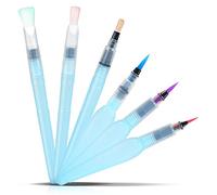 Kesote 6 Pcs Pinceau Aquarelle Reserve d'eau, Pinceau Reservoir Eau, Peinture d'eau Brosse, Blue