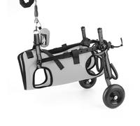 KESOTO 1 Pièce Chariot Mobilité Chien Aide Ambulatoire Harnais Soutien Cadre Ajustable Roues Stable Convenant Convalescence Animale Promenade Légère Sorties Quotidiennes, Gris, Gris, XXS